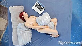 Watching Yanks Minx Hedera Ivy Masturbate Solo with Her Curly Red Hair. Her Natural Tits and Nipples Drive Me Wild Every Time.