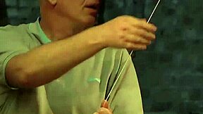 sebastian likes strings and has big balls uncut penis