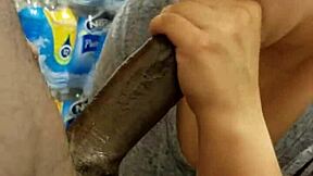 Giving a Hot Blowjob at Work to a Big Black Cock