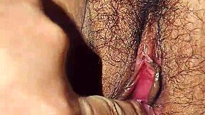 Asian guy next door cums inside student's wet pussy in homemade fucking, fearing pregnancy
