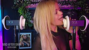 i smoke while deepthroating you and licking your ears in this pov asmr session with toys and cum