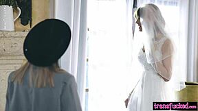 transfucked com - tranny bride korra del rio bangs petite 18+ lola fae before wedding. wanna watch?