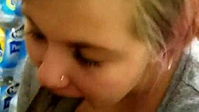 Giving a Hot Blowjob at Work to a Big Black Cock