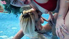 latina anal sluts candy crush and russah bareback fucking in pool