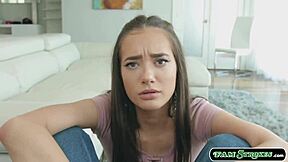 Slutty Stepteen Gets Pounded by Stepdad’s Huge Cock