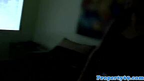 asian realtor drooling on client's cock outdoors?