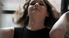 European babe takes intense anal pounding with handjob