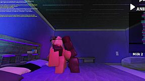 you fucking that blonde bimbo in roblox?