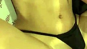 Does this Asian slut cheat on her boyfriend with blowjob and riding?