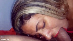 Wife Drinking All Cuckold's Juicy Cum After Passionate Blowjob