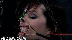 Gagged Bound Babe Craves Wild Cunt Pleasuring