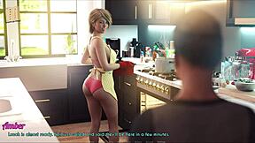 A wife and her mother-in-law play a game involving their big tits and milf bodies