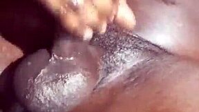 Big black dick surprises with outdoor cum in mouth