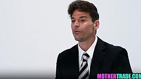 Hey, join stepmom and stepson in wild foursome on TV show!