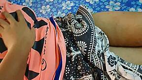 cheating desi girlfriend enjoys lover in hotel room