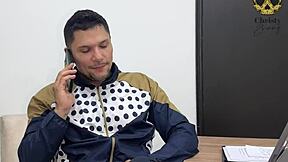 Surprised in secret work, oops, wild massage turns into wet cumshot chaos