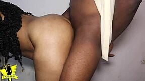 Black ninja rocks neighbor hard with monster cock and cums inside