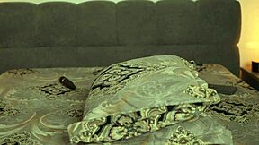 Young brunette bombshell Ayya masturbates in shaved solo cam show