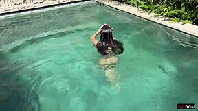 Powerful Squirting Teen Brunette Katty West Bent Over In Doggystyle Cowgirl And Cum In Mouth Outdoor