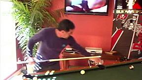 My step sister acts as pool hall slut