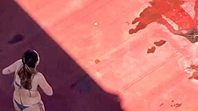 Argentinian Neighbors In Bikinis Sunbathing On Terrace