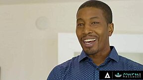 Petite Babysitter Gives Nuru Massage with Blowjob and Riding