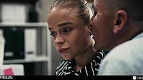 Slutty Blonde Lands Dream Interview as Boss Freezes Time for Pussy Fuck