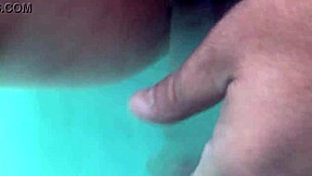intense underwater creampie and deep dildo penetration in shaved pussy