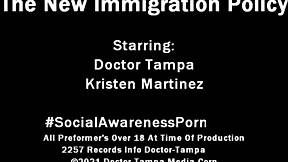 Hey, check out Dr. Tampa's new immigration policy with Kristen Martinez backstage.