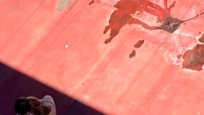 Argentinian Neighbors In Bikinis Sunbathing On Terrace