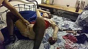 i licked that french slut's ass hole in satin panties