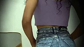 hidden camera captures beautiful colombian model