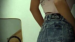 hidden camera captures beautiful colombian model