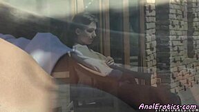 Passionate assfucking for small 18+ tit euro babe outdoors.