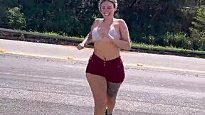 Prostitute on Highway Offers Free F*CK in Woods!