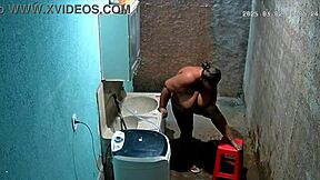 Latina stepmother shaves her pussy while stepson secretly watches on hidden camera