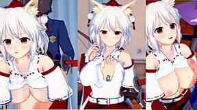 【エロゲーコイカツ！】東方 犬走椛におっぱい揉みまくりh！3dcg巨乳アニメ動画 東方プロジェクト 【ヘンタイゲーム とうほう もみじ いぬばしり 】