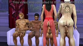 chunga and granny samantha in group adventure