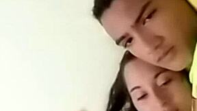 sexy couple engages in intense sex on bed