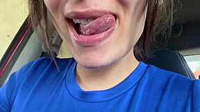 latina lover spits in mouth with tongue on ass