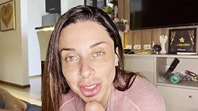 Latina Roommate Gets Face Fucked and Blowjob in Dorm With Monster Cock