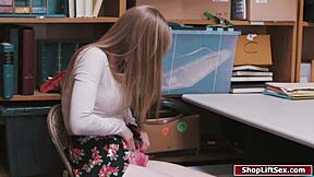 shoplifter gets confronted on the store floor