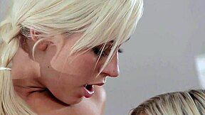 Blondes Kiss and Lick in Gym Orgasm