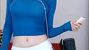 korean cutie dances topless with stunning big boobs