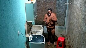 Latina stepmother shaves her pussy while stepson secretly watches on hidden camera