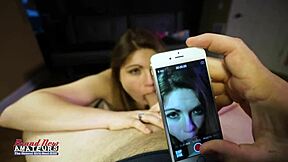 Curvy Brunette Rachel Swallows Warm Cum!