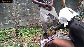 Two farmers fuck hard in the bush with big asses!