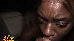 Ebony's First Sex Tape with Wet Pussy in Public Outdoor