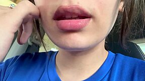 latina lover spits in mouth with tongue on ass