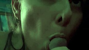 latina skinny girl gives mouthful during long car trip with neighbor